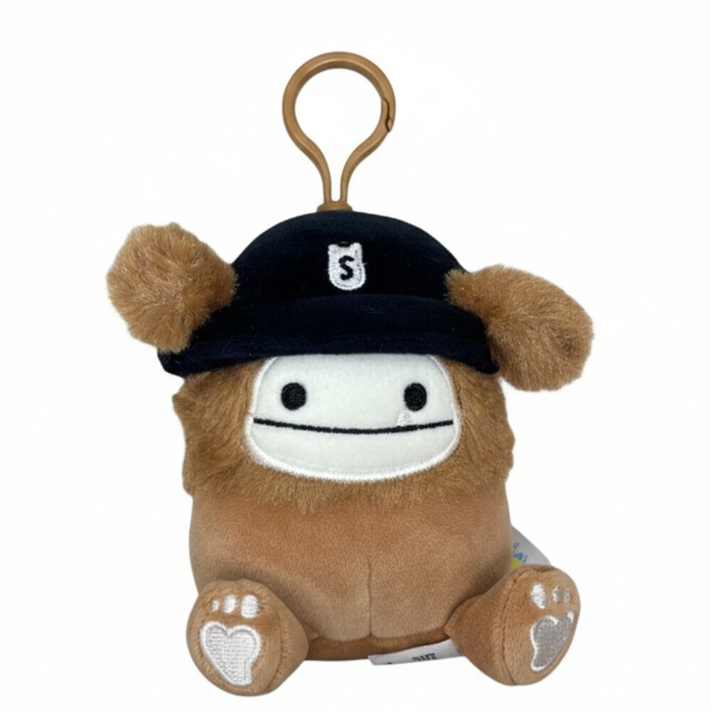 Squishmallows Bigfoot Benny with Beanie Clip Keychain 5" Plush Take 4 Game Rare - Picture 1 of 3